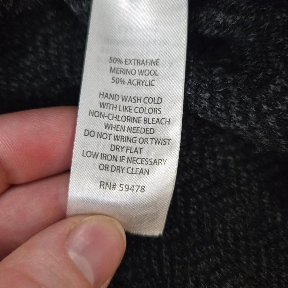 Tahari Gray Herringbone Asymmetrical Zip Wool Blend Moto Jacket Size Large